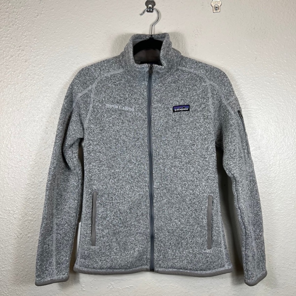 Patagonia Jacket Women’s Small Grey Better Sweater Full Zip Fleece Outdoors Logo